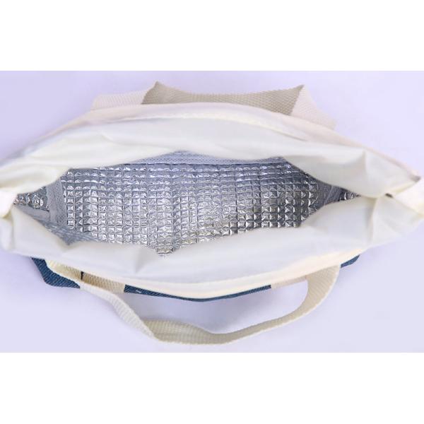 Haze Blue Beer Bottle Thermal Lunch Bags For Adults With Polar Bear Print