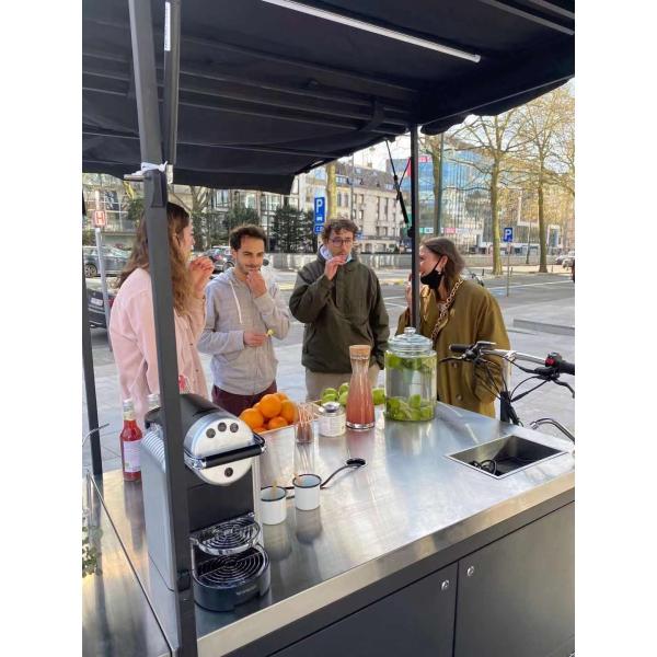 300KG Load Stainless Steel Beer Bike Cart With R290 Refrigerant