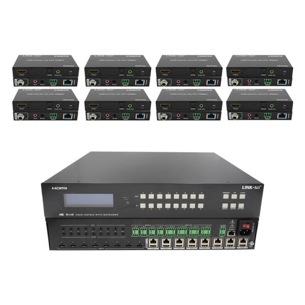 8X8 HDMI Matrix Extender Up To 70m 8 HDMI Loop Out 4K60Hz HDMI Video Switch