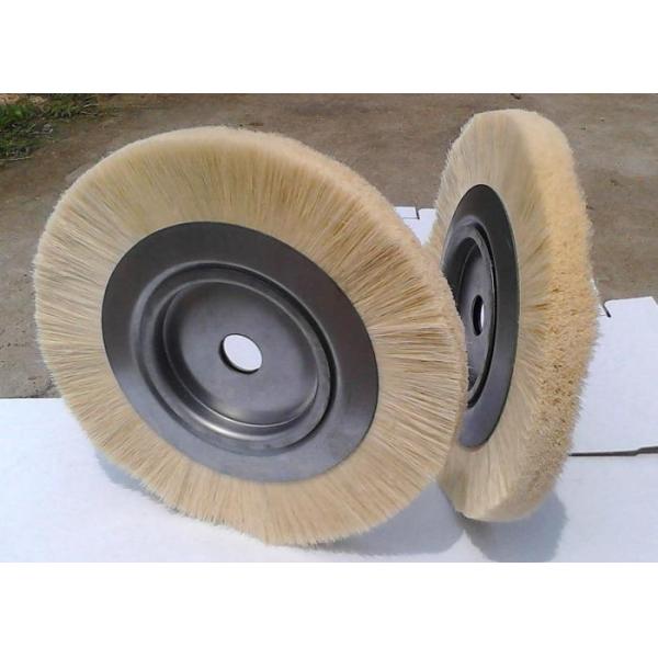 Yellow Abrasive Nylon Wheel Brush Circular Jute Bristle Wire Material Brush