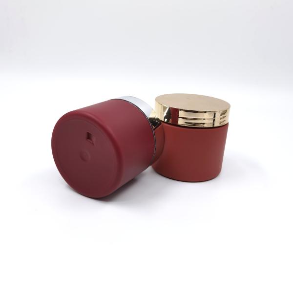 Brown Color Body Scrub Cosmetic Cream Jar 30ml With Plastic Spoon