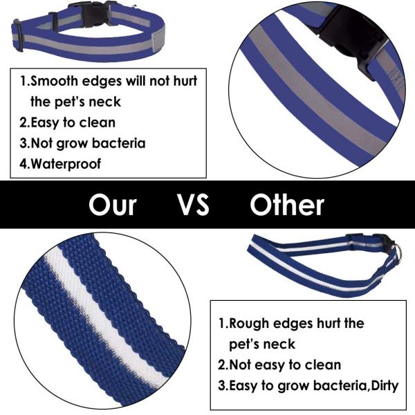 Веббинг полиэстера воротников собаки легкой чистки водоустойчивый отражательный персонализированный