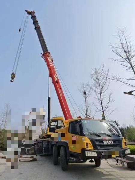 2016 SANY Used 75T Machines de levage de grues entièrement hydrauliques pour camions