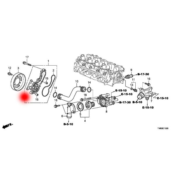OEM 19200-RBJ-003 19200RBJ003 WATER PUMP FOR HONDA INSIGHT (ZE)1.3 IMA (ZE2)
