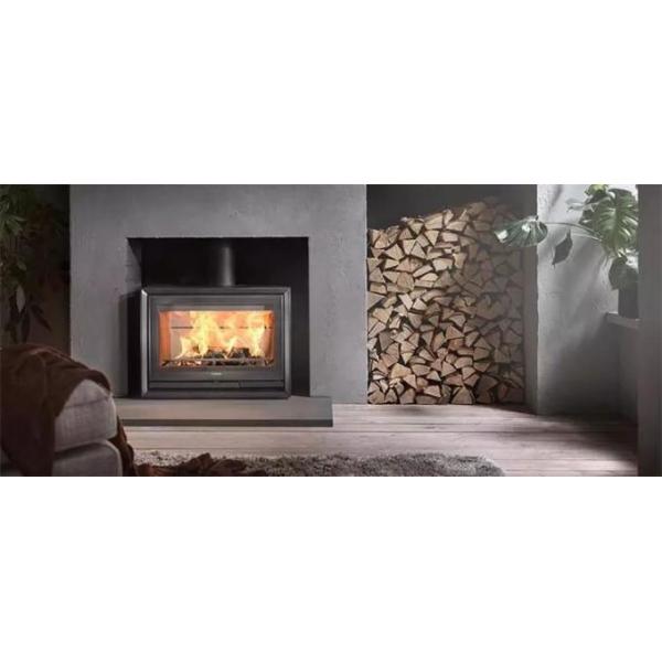 Indoor Heater Matt Black Freestanding Steel Fireplace Wood Burning Stove