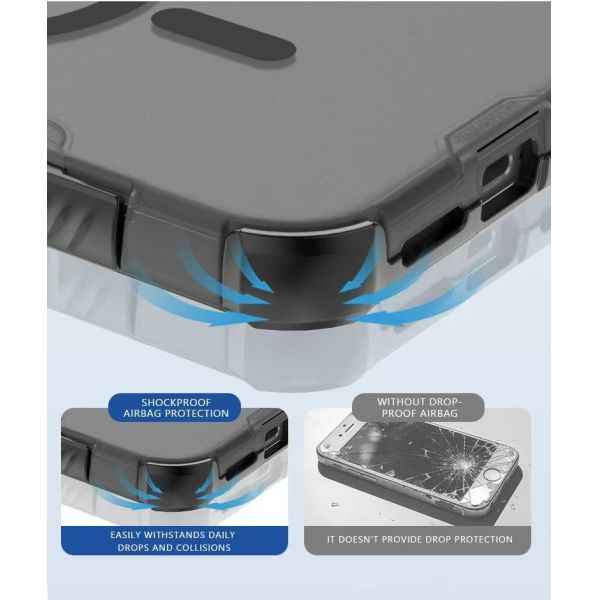 Skin-feel semi-transparent magsafe phone case