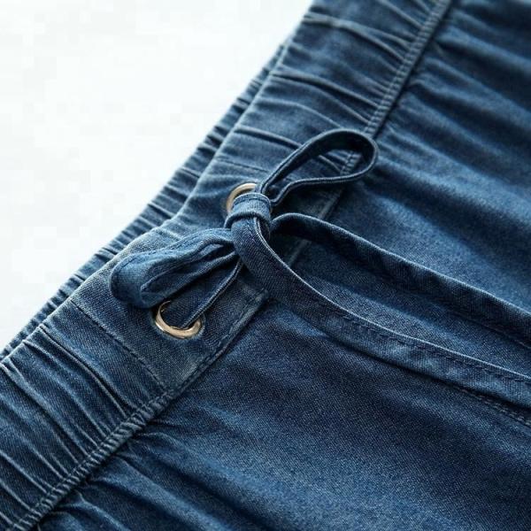 Adjustable Waist Size Kids Denim Clothes Wide Leg Shorts For Girls