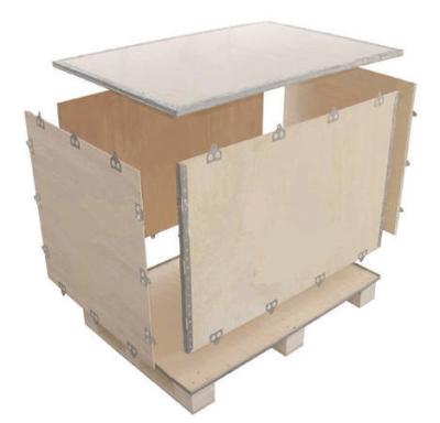 Reusable Recycling Wooden Shipping Boxes Hazardous Goods Wooden Pallet Boxes