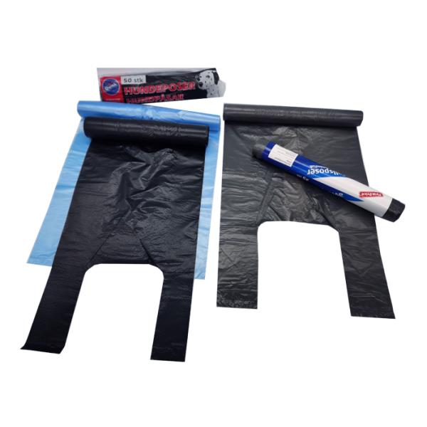 Reusable and Recyclable Supermarket T Shirt Trash Can Bags Singlet Shopping Bags Grocery Vest Carrier Bags on a Roll