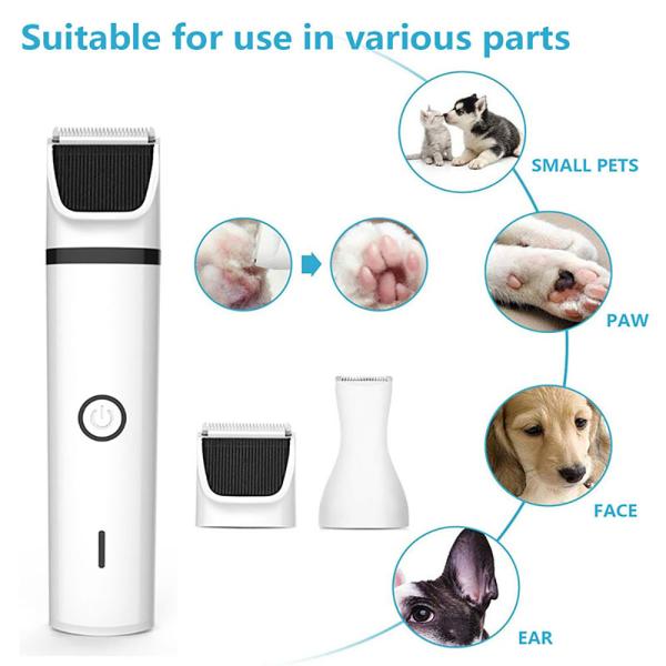 Cabelo Clippers do animal de estimação do prego & aperto fácil indolor dos ajustadores com 3 portos dos tamanhos
