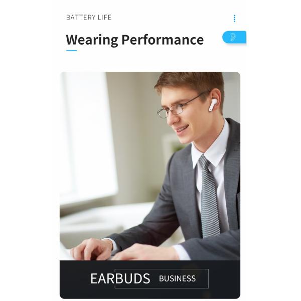 300mAh истинный беспроводной стерео Earbuds, шлемофон 110days Tws беспроводной