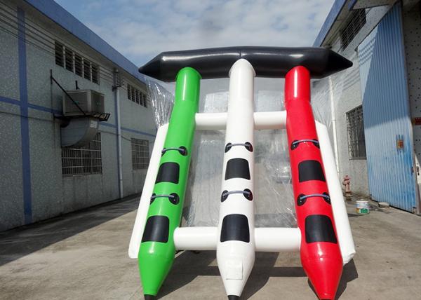 Commercial Grade Rental Towable Inflatables Water Game Flying Fish For Seashore