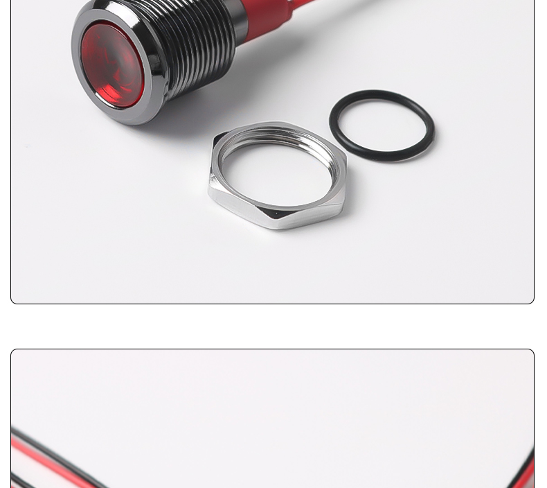 Versatile 12mm Black Metal LED Indicator Lights Oxidized and Durable Compatible with 3V 6V 12V 24V 110V 220V