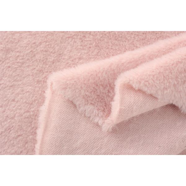 Recycled Soft 100 Polyester Fashion Fabric Silver Silk Plush Faux Fur Rabbit Ferret Fabrics for Women's Clothing Overcoat Bags Shoes