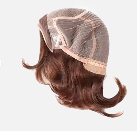 Jewish Wigs Brown Injection Silk Top Kosher Lace Front Jewish Wigs New Glueless Silk Top Human Hair short European Hair Jewish Wig