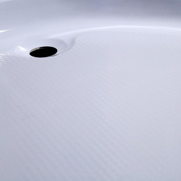Customized Single Color Corner Acrylic Shower Tray with Front Skirt and Legs Bath Tray