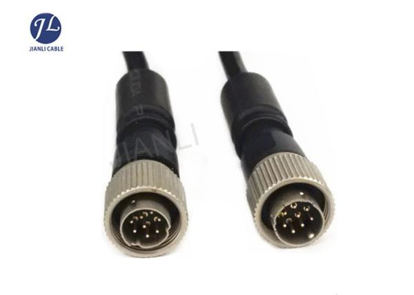 8 Pin Din Cable Male To Male Connector , S Video Cable For Reverse Parking Camera