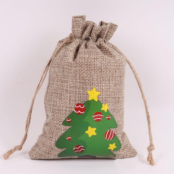Acceptable OEM/ODM Christmas Drawstring Jute Bag for Daily School Life Requirements