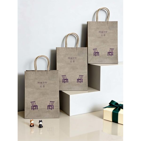 Customizable Kraft Paper  twisted  handle  Bag Printing  Take Away Bag Shopping Bags
