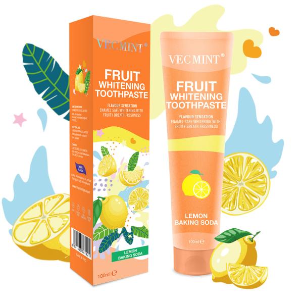 VEC MINT Лимонная сода отбеливающая зубная паста