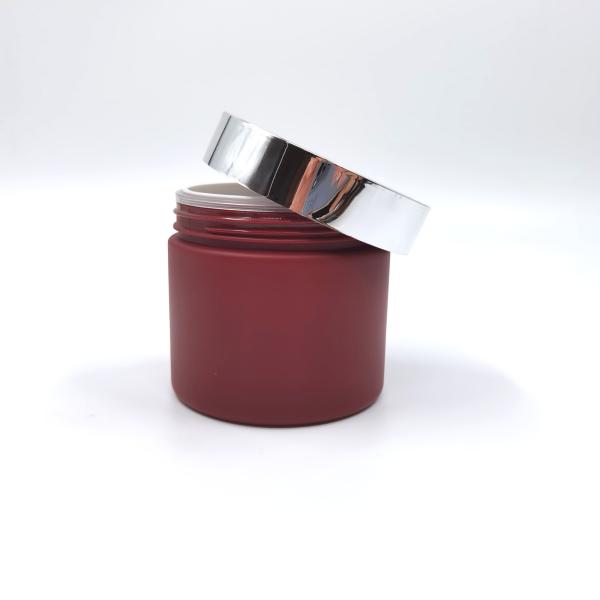 Brown Color Body Scrub Cosmetic Cream Jar 30ml With Plastic Spoon