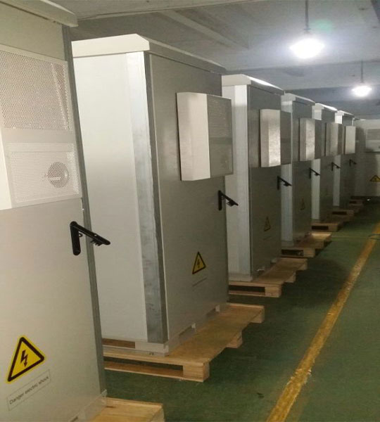 Ip55 Metal Electrical Outdoor Battery Cabinet , Plant Power Outdoor Cabinet