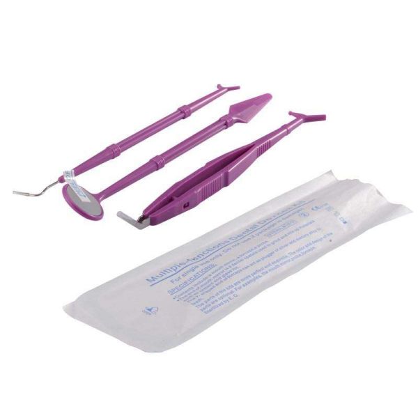 Multi-function Dental Supply Dental Instrument Set/Disposable Dental Kit Instrument Set, Face Shield Denture Box Micro Brush Dental Tray