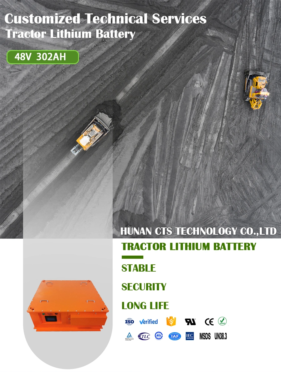 Литий-ионный аккумулятор дизайна 48V 302Ah CTS перезаряжаемые новый для Tramcar