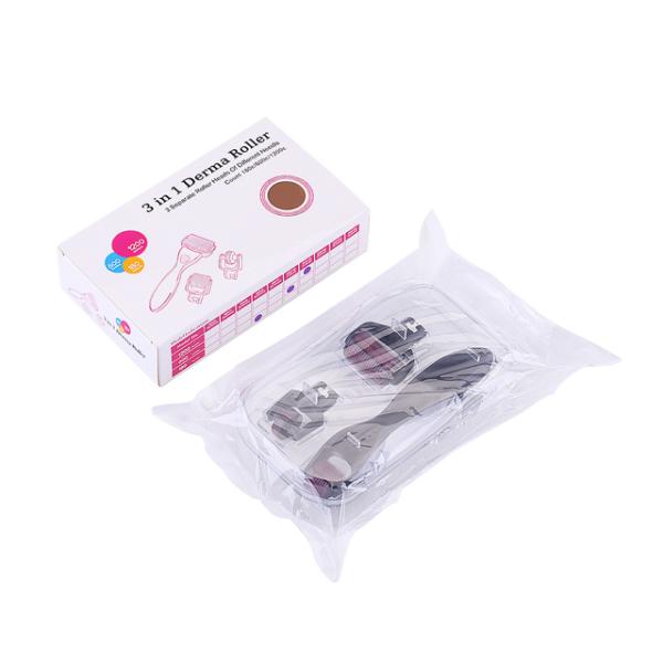 NO Plugs Type Titanium Derma Roller for Face Target Area Body 3-in-1 Design
