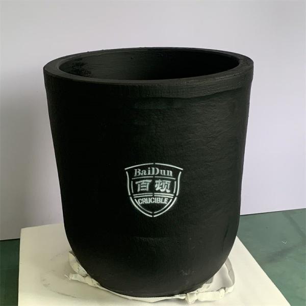 Durable Copper Smelting Crucible , Black Round Melting Metal Crucible