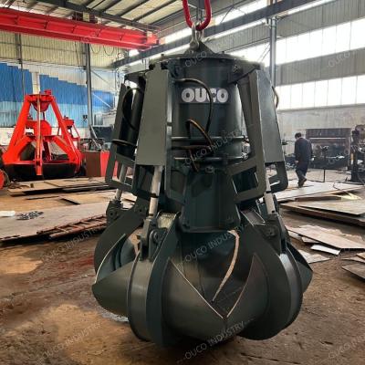Electro Hydraulic 1 Cubic Grab Bucket For Indoor Use Five Peel