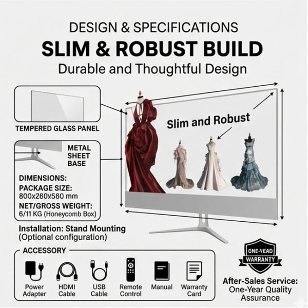 30 Inch Factory Custom High Quality Transparent Display OLED Touch Screen High Brightness Commercial Display Screen