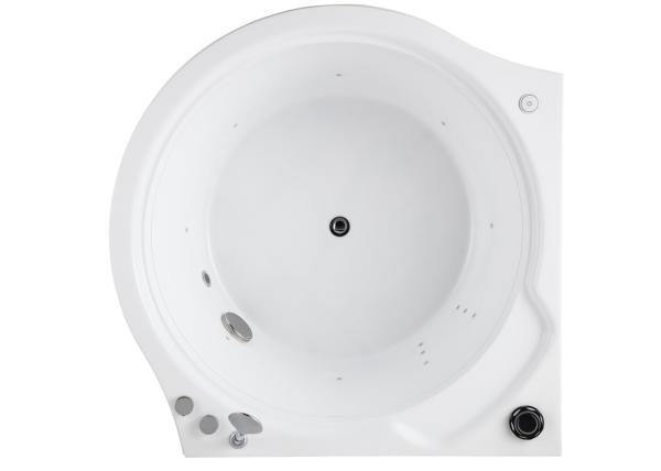 Acrylic Whirlpool Corner Massage Bathtub With Circle Waterfall