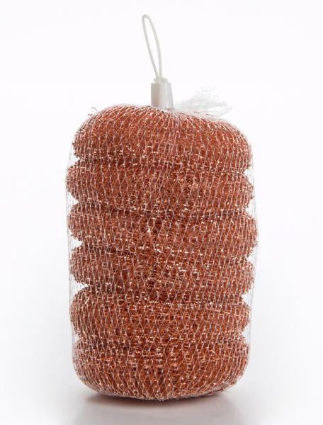 PP Material Metal Scrub Pad , Antibacterial Copperized Stainless Steel Scrubber