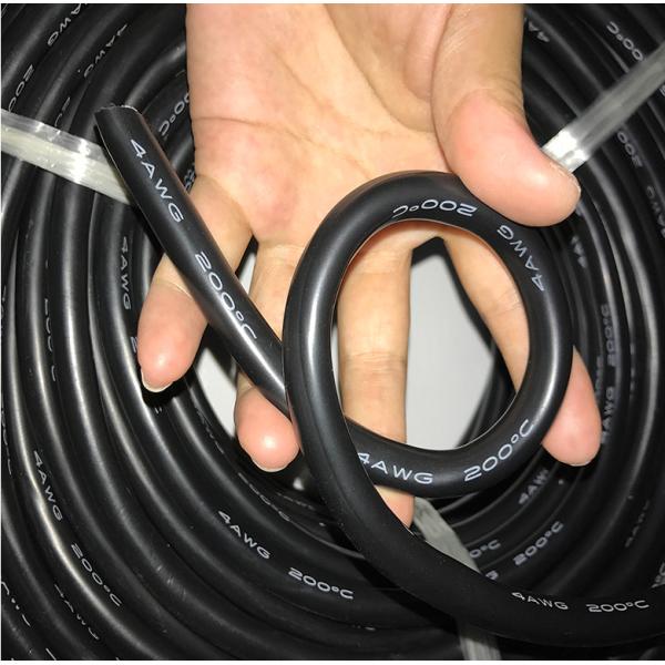4 AWG Silicone Rubber Cable 600V 5000 Shares / 0.08mm Red Black Tinned Copper Wire