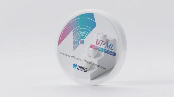 UT-ML Dental Disc 1500℃ Fast Sintering 49-53% Translucency ≤3-Unit Crown / Bridge 0 Cytotoxicity