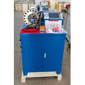 2 Inch 600T Rubber Hose Crimping Machine Higher Model Blue Color 220v/240v/380v/415v Voltage PLC Control Systerm With 6-51mm Range And 10 Interchangeable Dies