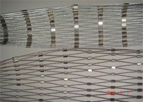Galvanized Stainless Steel Zoo Mesh , Custom Size Animal Enclosure Netting