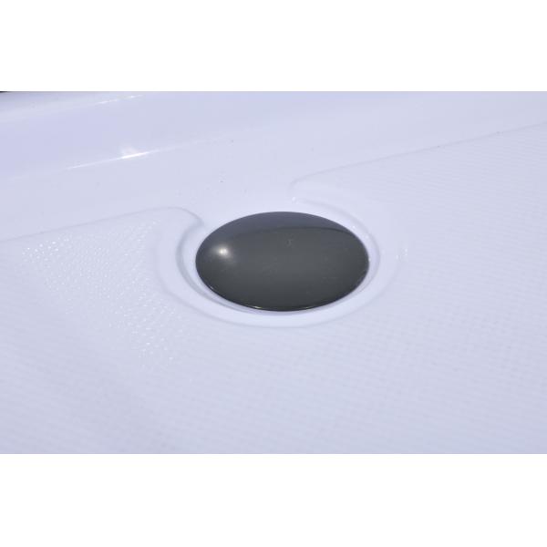 Square Bathroom Shower Cabins White Acrylic ABS Tray Black Painted