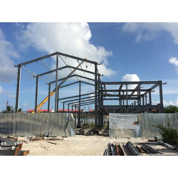H beam Q235B Steel Building Steel Frame Fabrication For Gymnasium
