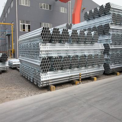 Hot Dip Galvanized Round Steel Pipe / GI Pipe Pre Galvanized Steel Pipe Galvanized Tube For Construction