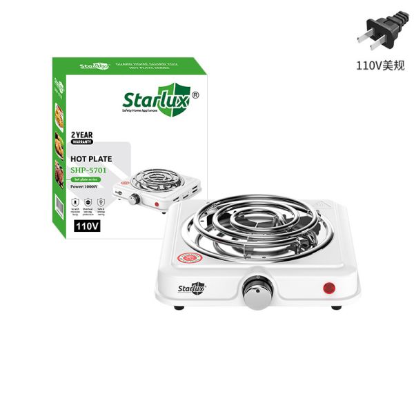 OEM Portable Single Burner Electric Stove 1000W Spiral Coil Hotplate Mini 220v Iron Heating Solid Household Kitchen Use