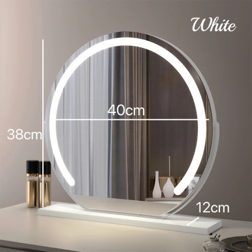 15X Magnification Smart Touch Dimmable 3 Modes 360° Rotation LED Round Makeup Vanity Mirror with Lights Mirror(WH-MR-79)