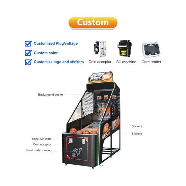 High Quality Good Price Featuring Digitalbasketball Shooting Game Sports Arcade Apex Hoops