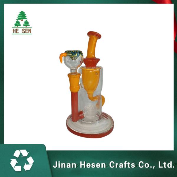 Irregular Tobacco 8 Inch SGS Water Pipes Glass Bongs