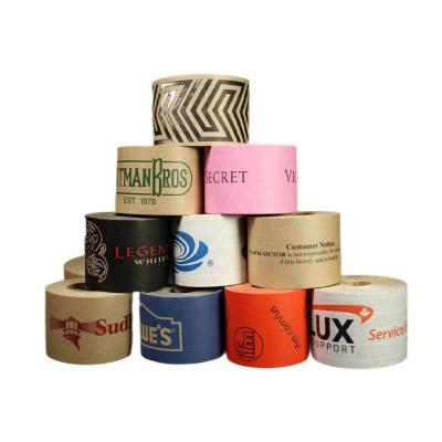 Printed Biodegradable Self Adhesive Kraft Tape / Printed Water Activated Gummed Paper Tape