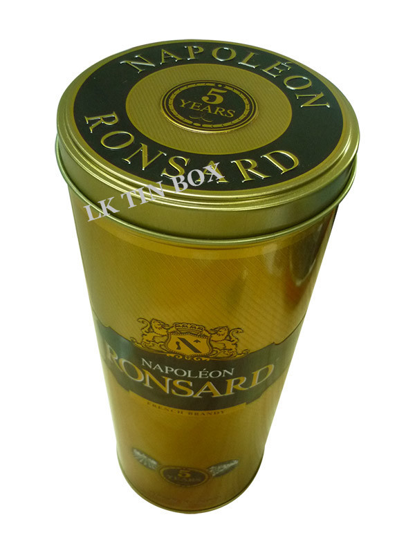 Christmas Spirit Vodka Wine Tin Box Packaging , metal storage tins