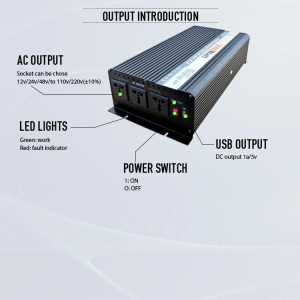 3000W Solar Mobile Sine Inverter be Inverter solar power system home DC 12V to AC 220V From lead-acid cell 150Ah CE ROHS