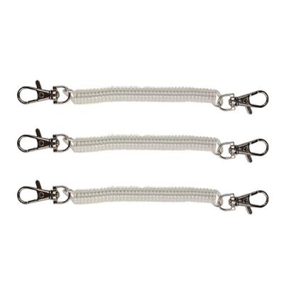 Plastic 2.5mm Spiral Coil Key Chain With Double Executive Swivels