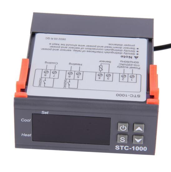 AC90~250V 10A Digital Thermostat Temperature Controller Thermocouple 0.1C accuracy -50~110 Celsius Degree with Sensor